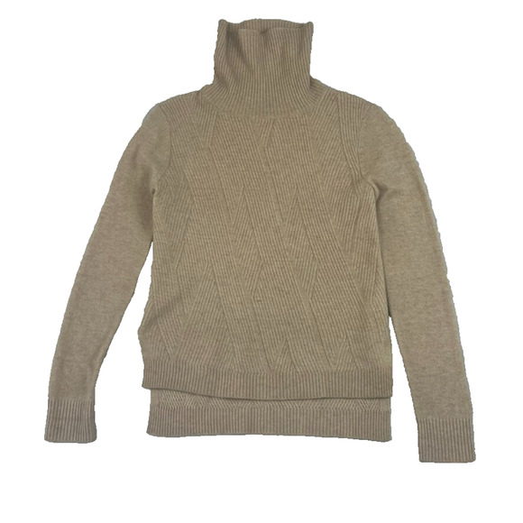 Quinn Knit Sweater Women's Size XS Turtle Neck Cream Long Sleeve Wool Cashmere - Picture 1 of 10
